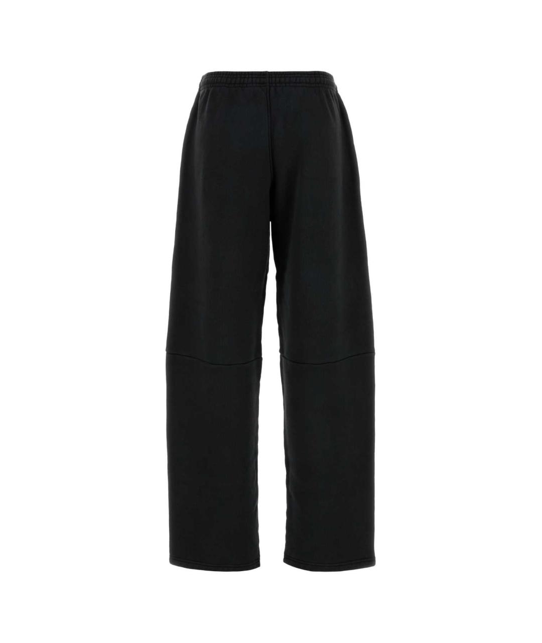 ALEXANDER WANG Черные хлопковые прямые брюки, фото 2