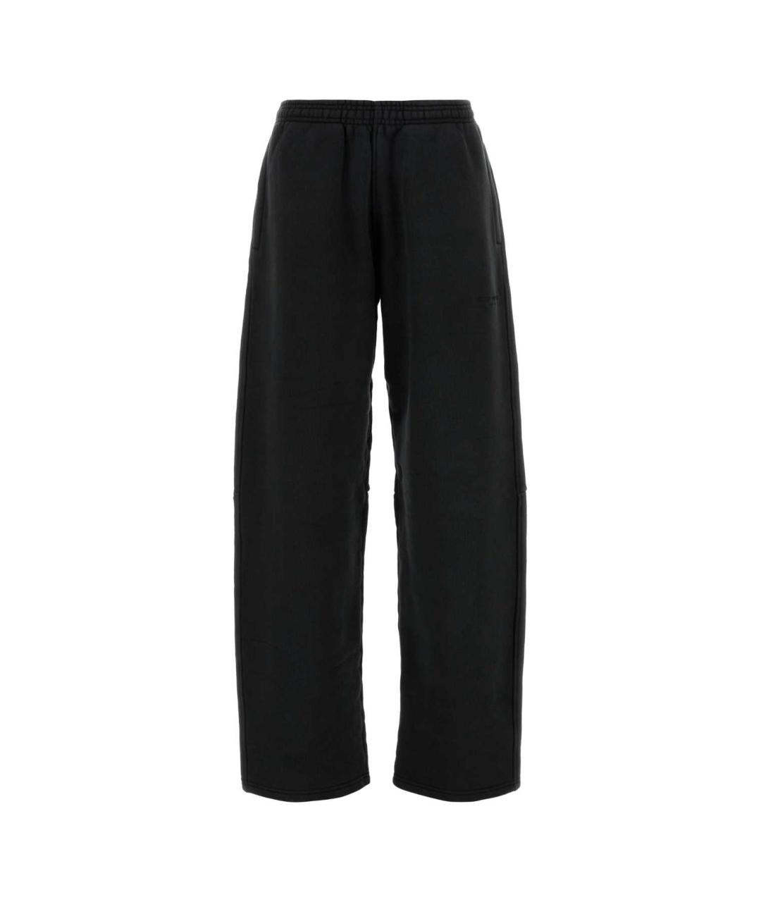 ALEXANDER WANG Черные хлопковые прямые брюки, фото 1