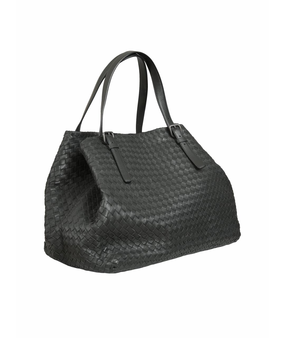 BOTTEGA VENETA Серая кожаная сумка тоут, фото 1