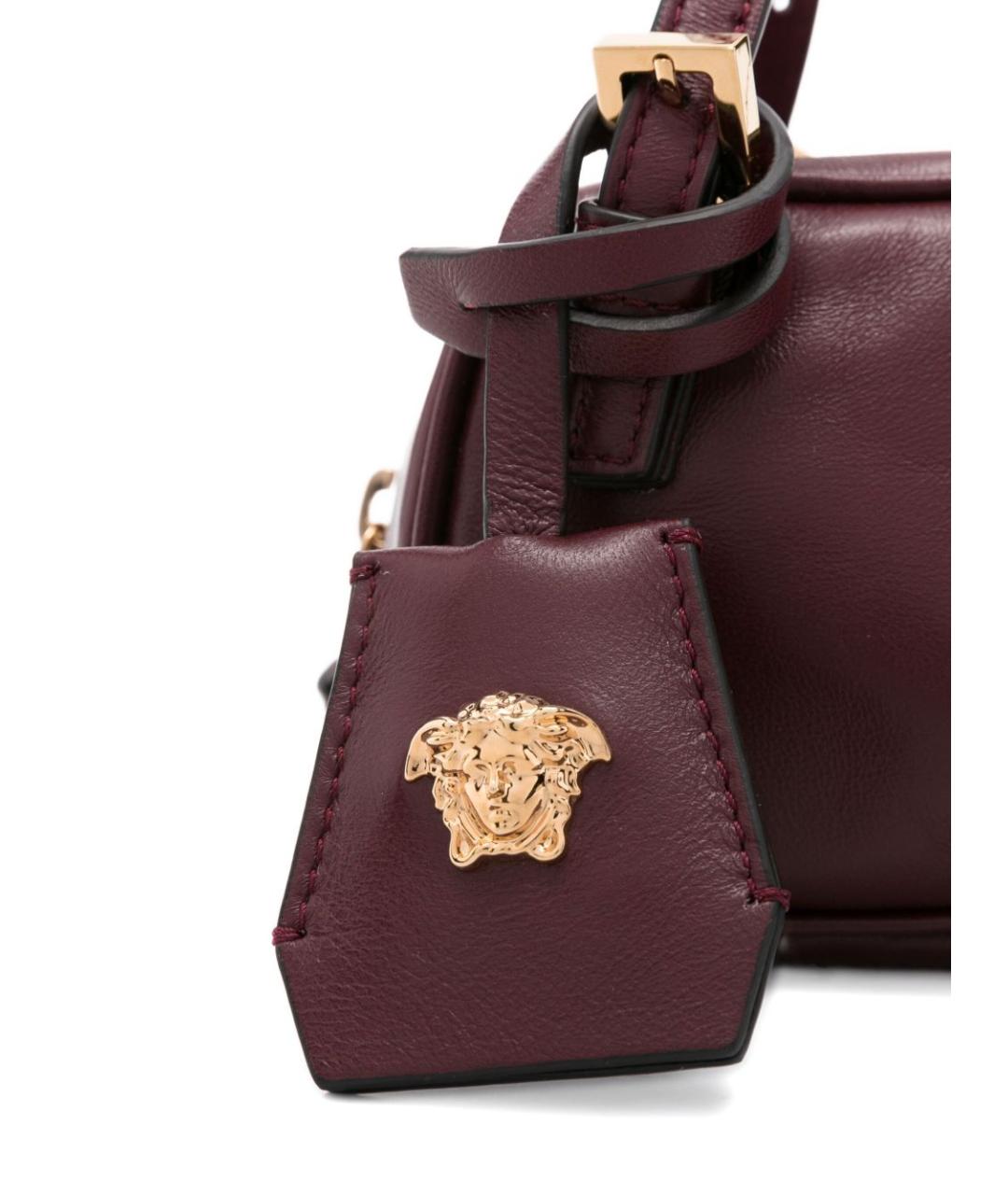 VERSACE Бордовая сумка тоут, фото 4