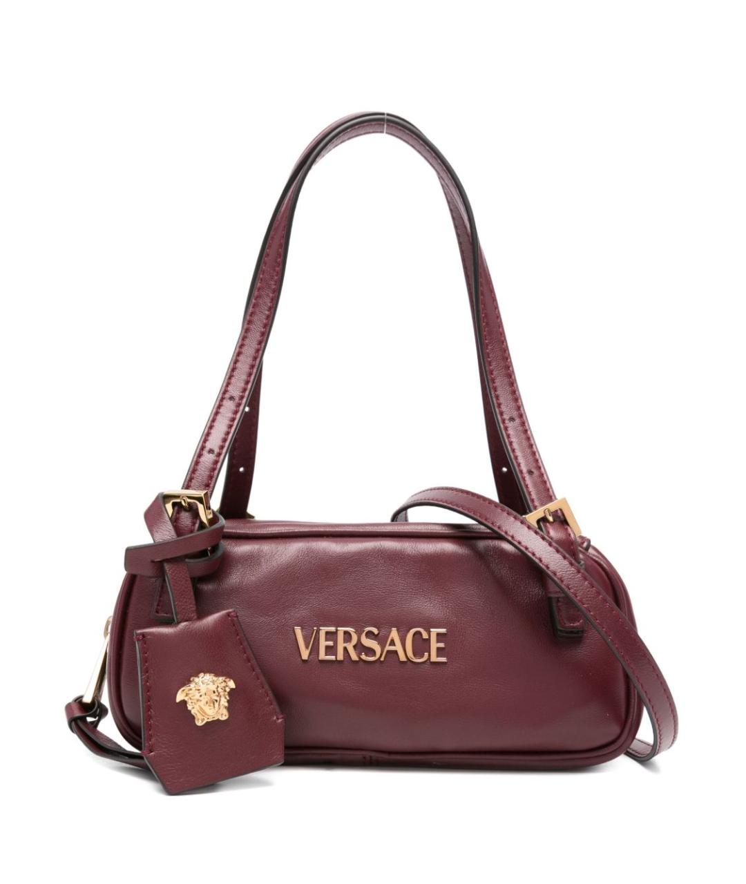 VERSACE Бордовая сумка тоут, фото 1