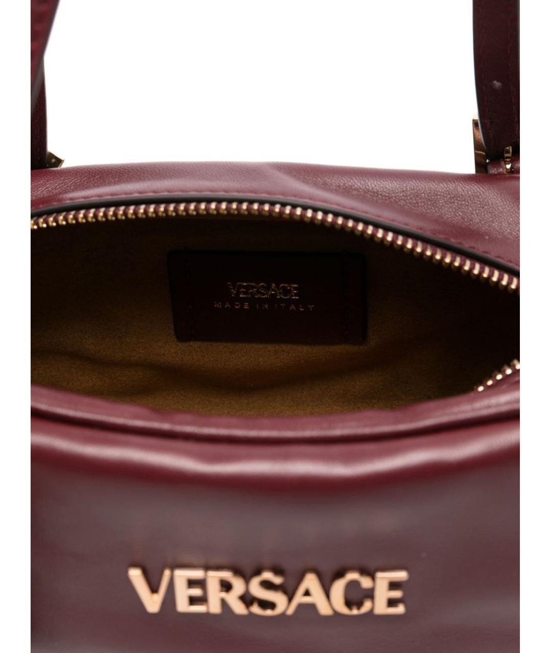 VERSACE Бордовая сумка тоут, фото 5