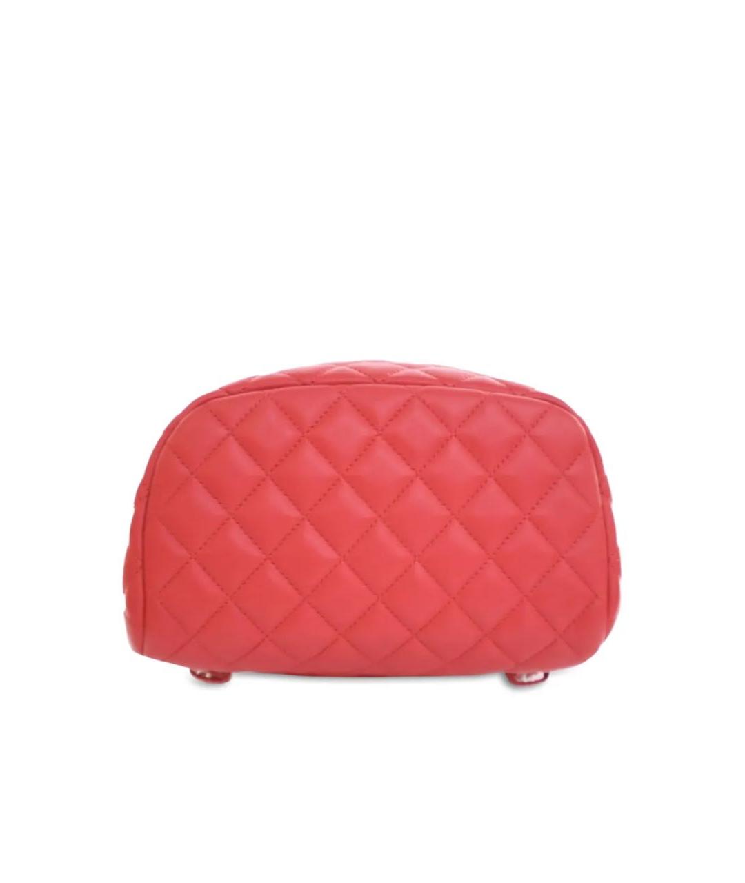 CHANEL Коралловый кожаный рюкзак, фото 7
