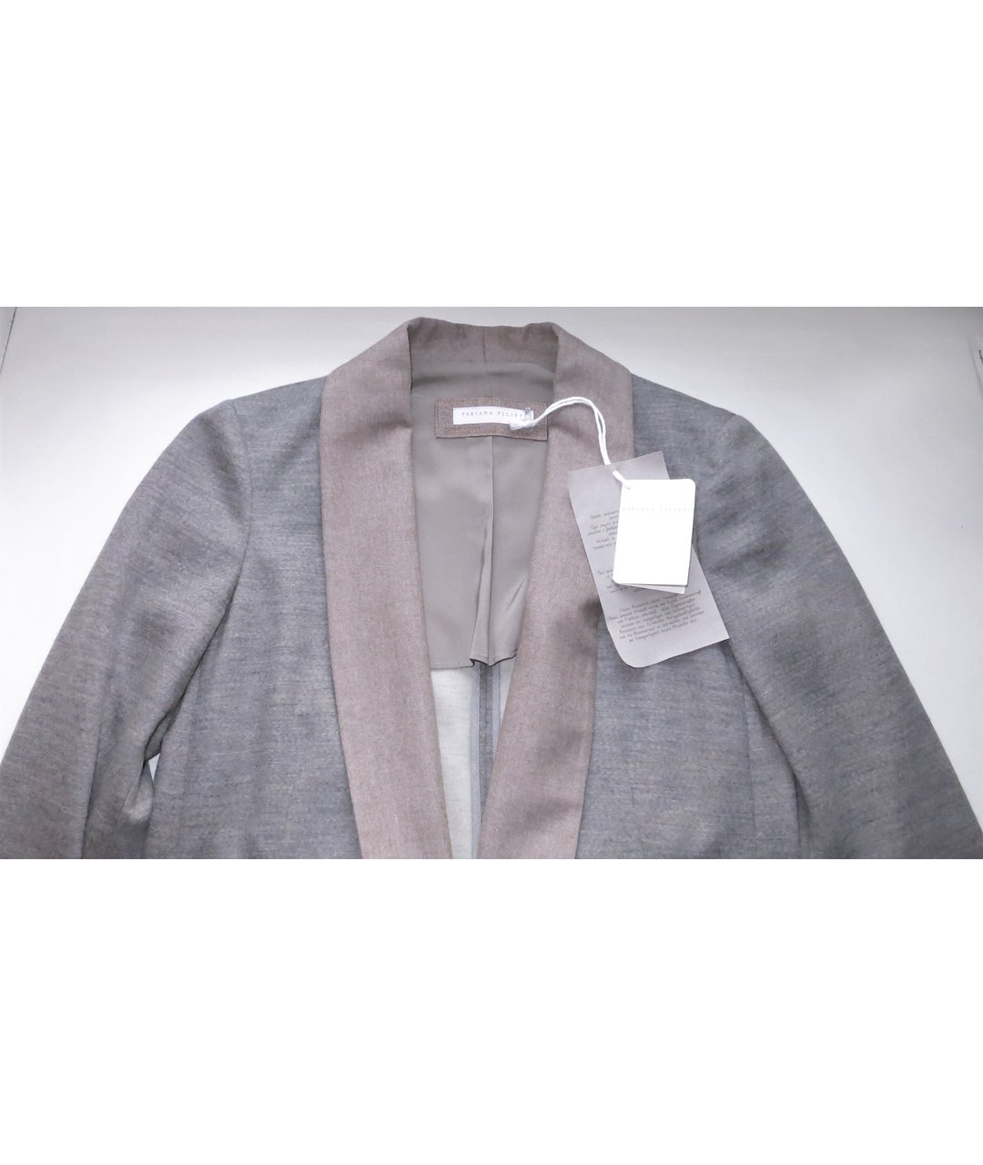 FABIANA FILIPPI Серый шерстяной жакет/пиджак, фото 3