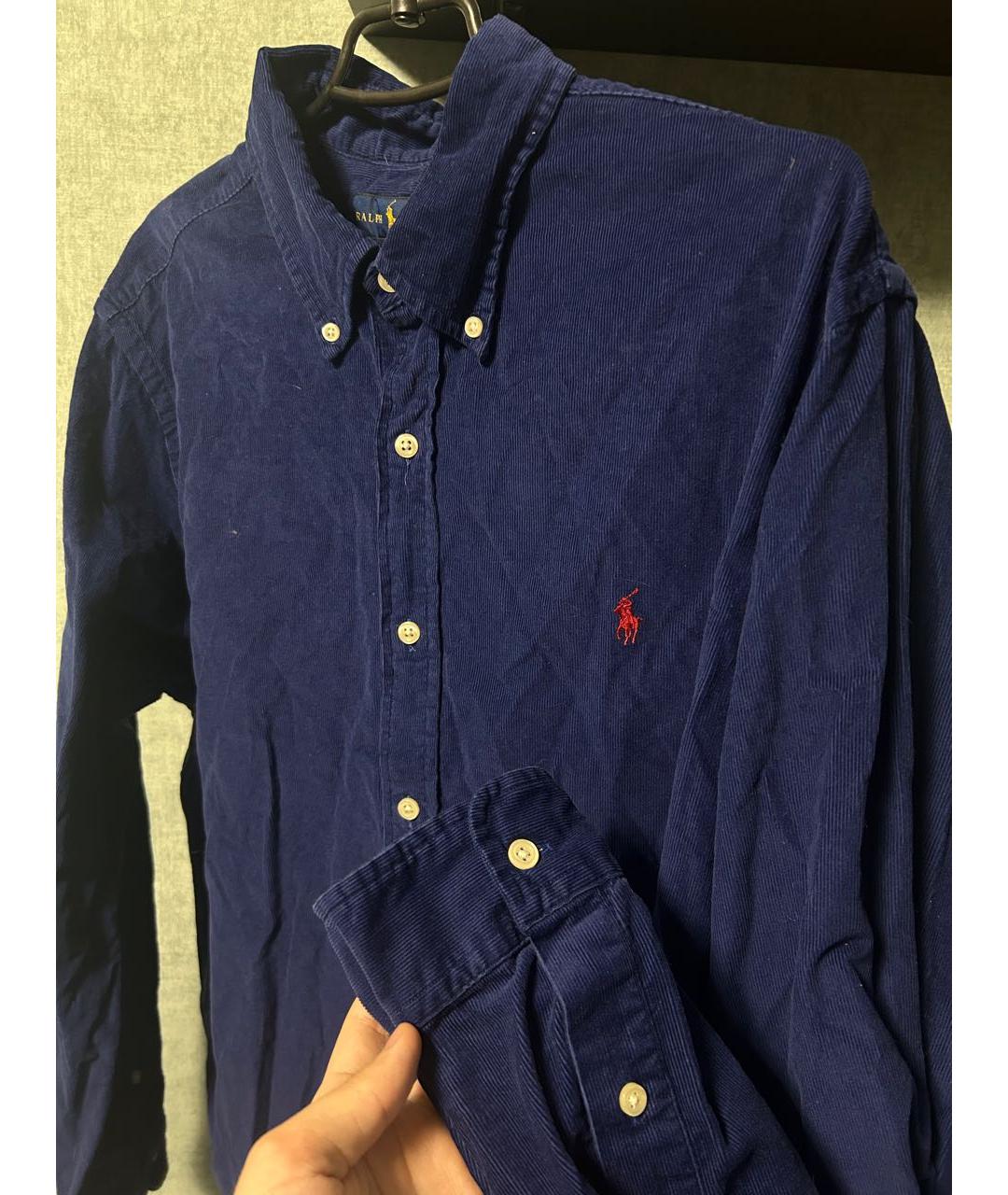 RALPH LAUREN Темно-синяя классическая рубашка, фото 4