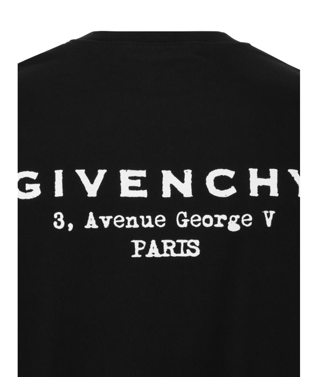 GIVENCHY Черная хлопковая футболка, фото 3