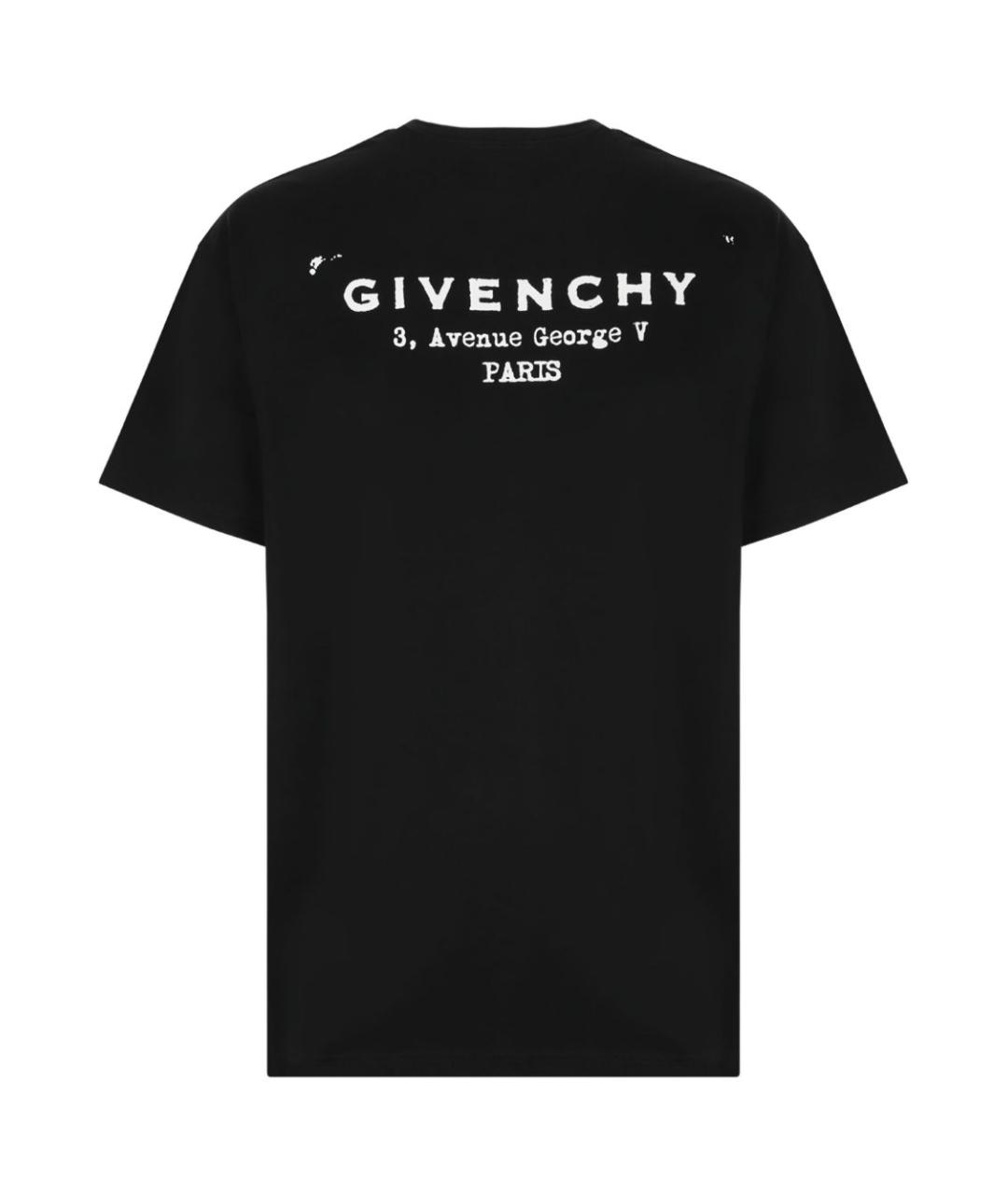 GIVENCHY Черная хлопковая футболка, фото 4