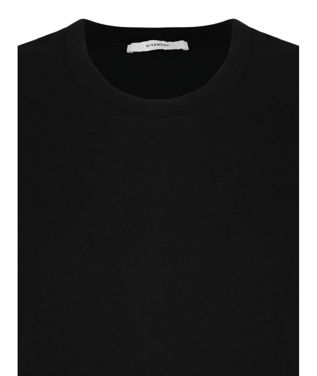 GIVENCHY Черная хлопковая футболка, фото 2