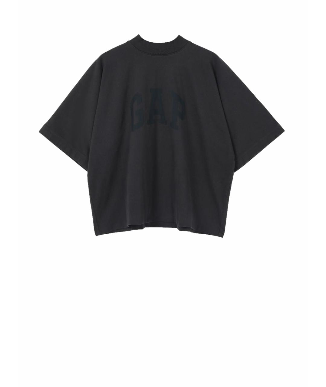 YEEZY Черная хлопковая футболка, фото 1