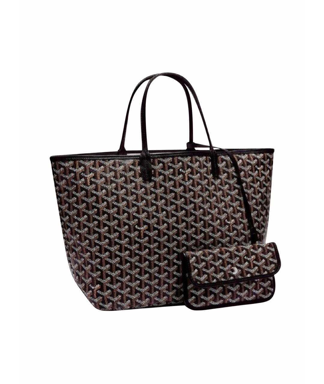 GOYARD Коричневая кожаная сумка тоут, фото 1