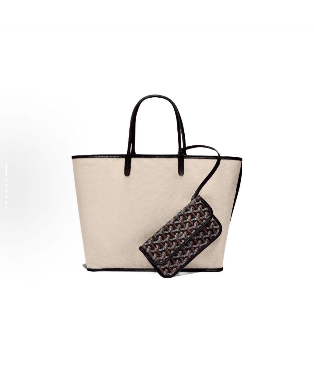 GOYARD Коричневая кожаная сумка тоут, фото 3