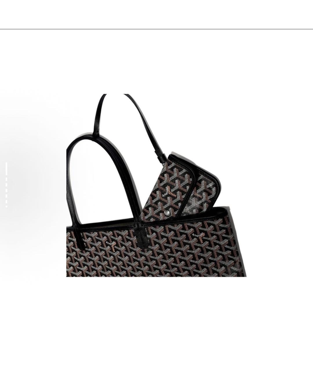 GOYARD Коричневая кожаная сумка тоут, фото 4