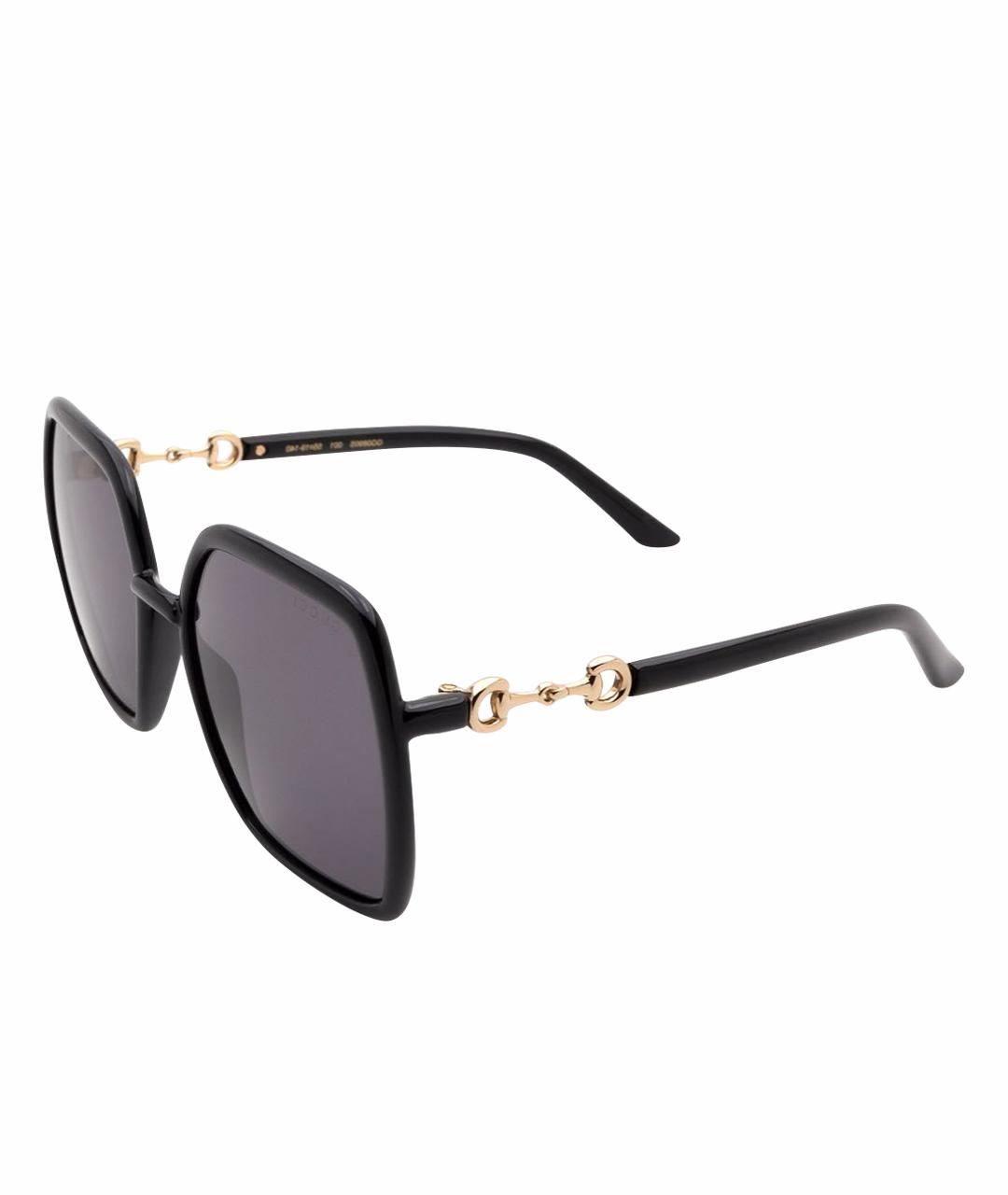 GUCCI Черные пластиковые солнцезащитные очки, фото 1