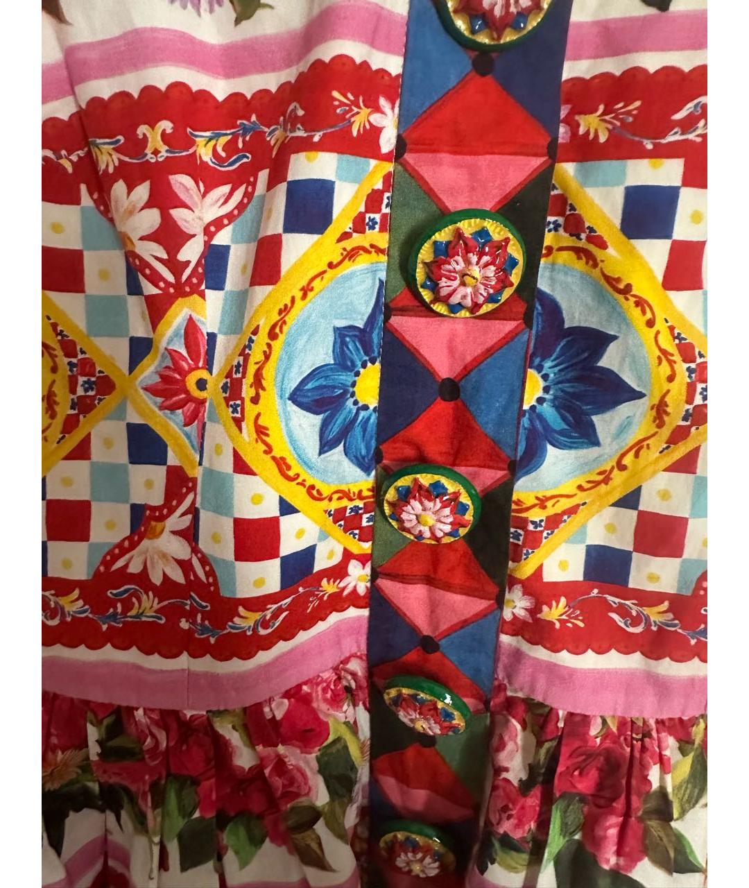 DOLCE&GABBANA Мульти хлопковый сарафан, фото 3