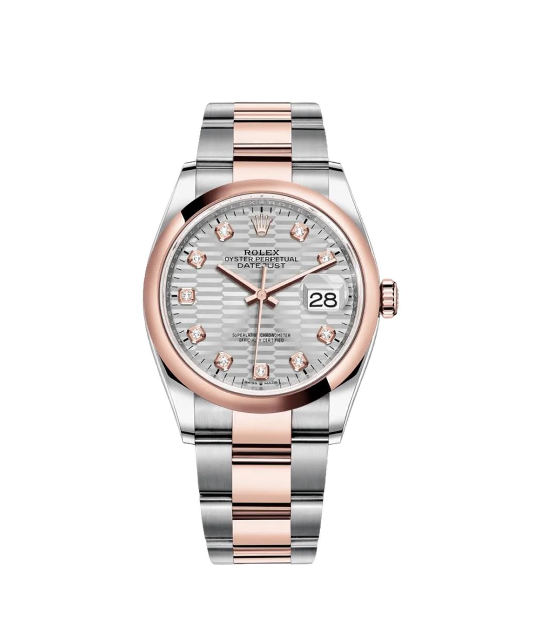 ROLEX Серебряные часы из розового золота, фото 2