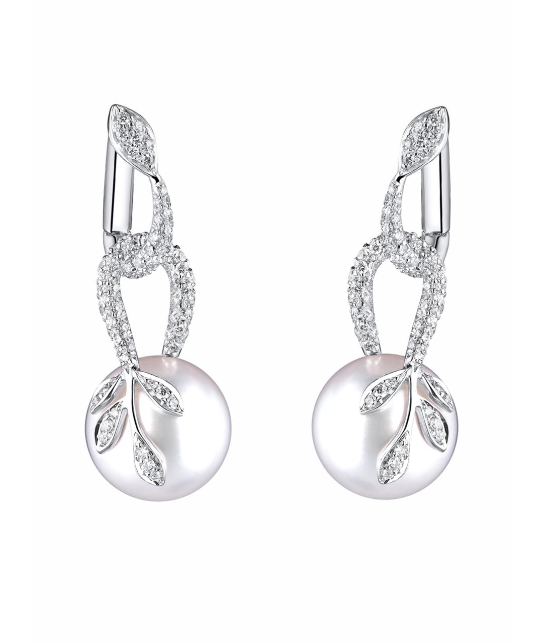 Mikimoto Серьги из белого золота, фото 1