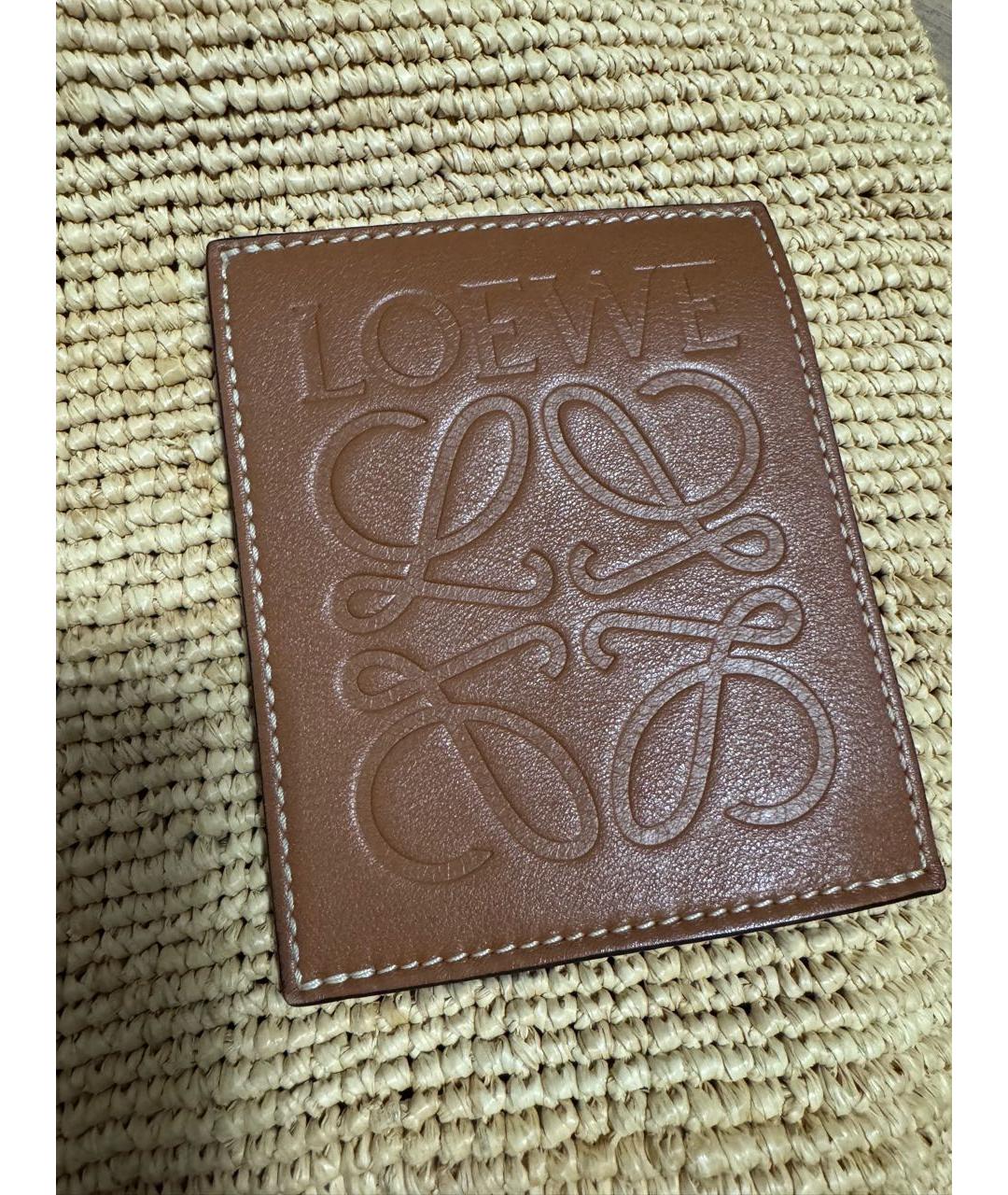 LOEWE Бежевая пелетеная пляжная сумка, фото 7