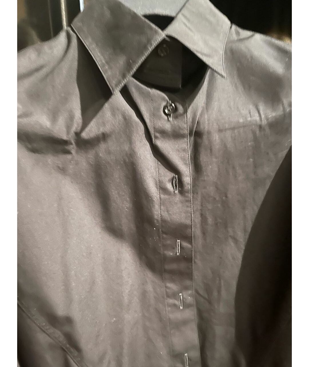 ALAIA Черная хлопковая рубашка, фото 3