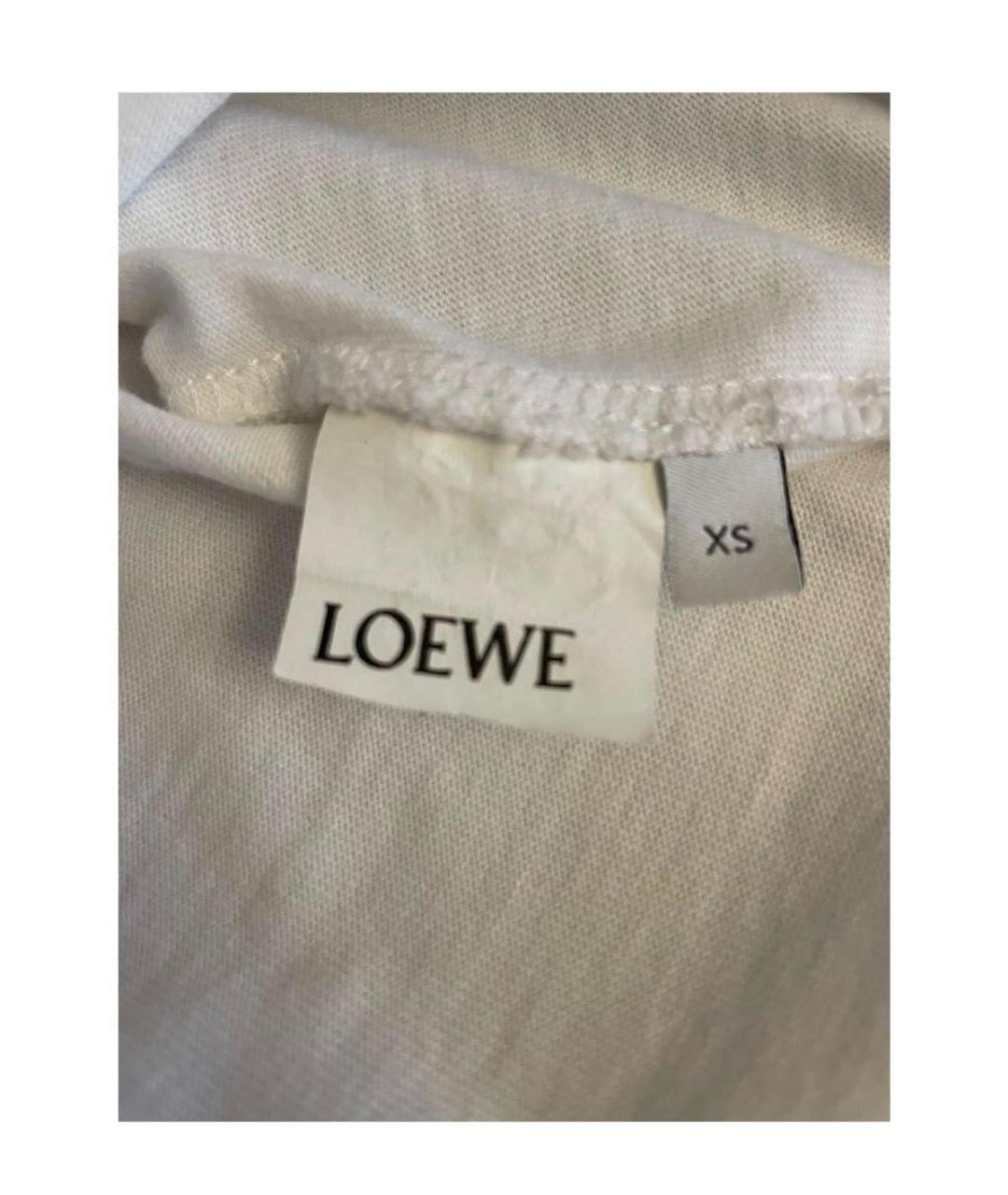 LOEWE Белая хлопковая футболка, фото 5
