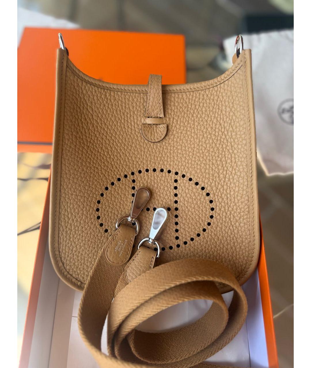 HERMES Коричневая кожаная сумка через плечо, фото 2