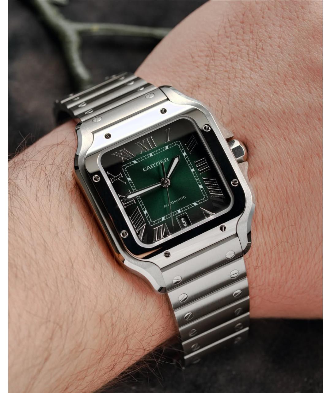 CARTIER Зеленые часы, фото 5