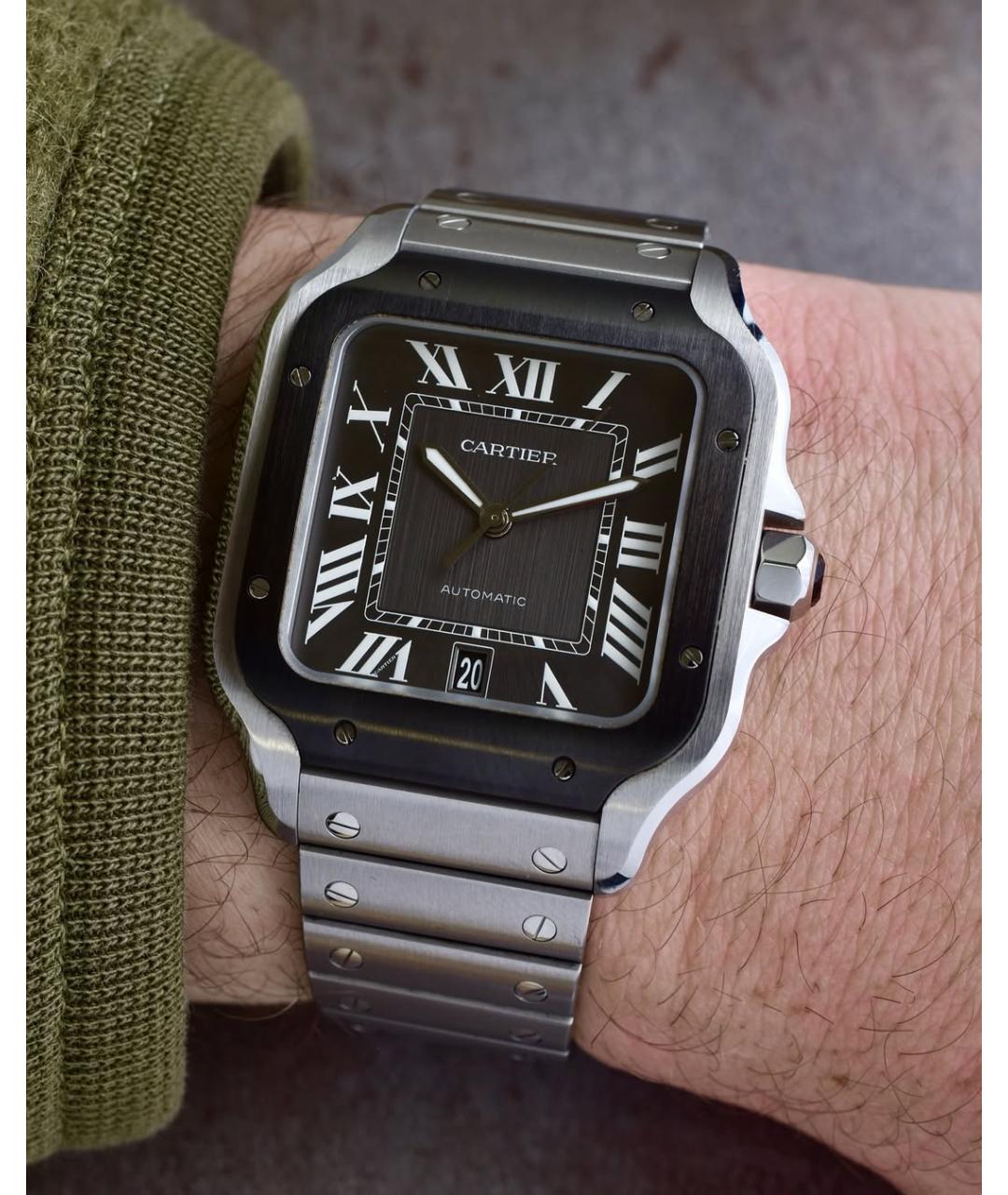 CARTIER Серые часы, фото 7