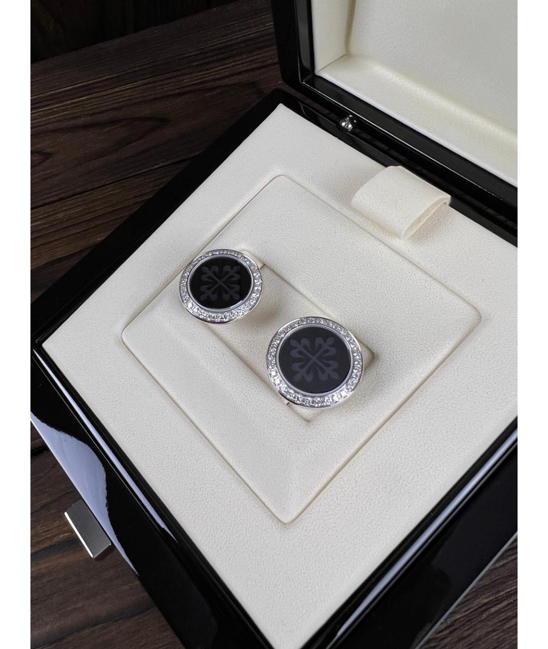 PATEK PHILIPPE Черные запонки из белого золота, фото 3