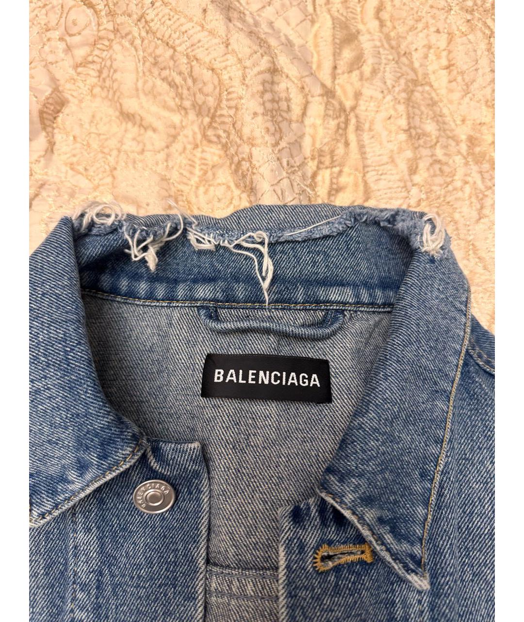 BALENCIAGA Синяя деним куртка, фото 5
