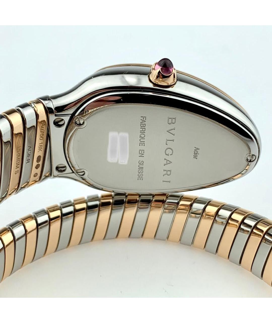 BVLGARI Белые часы из розового золота, фото 5