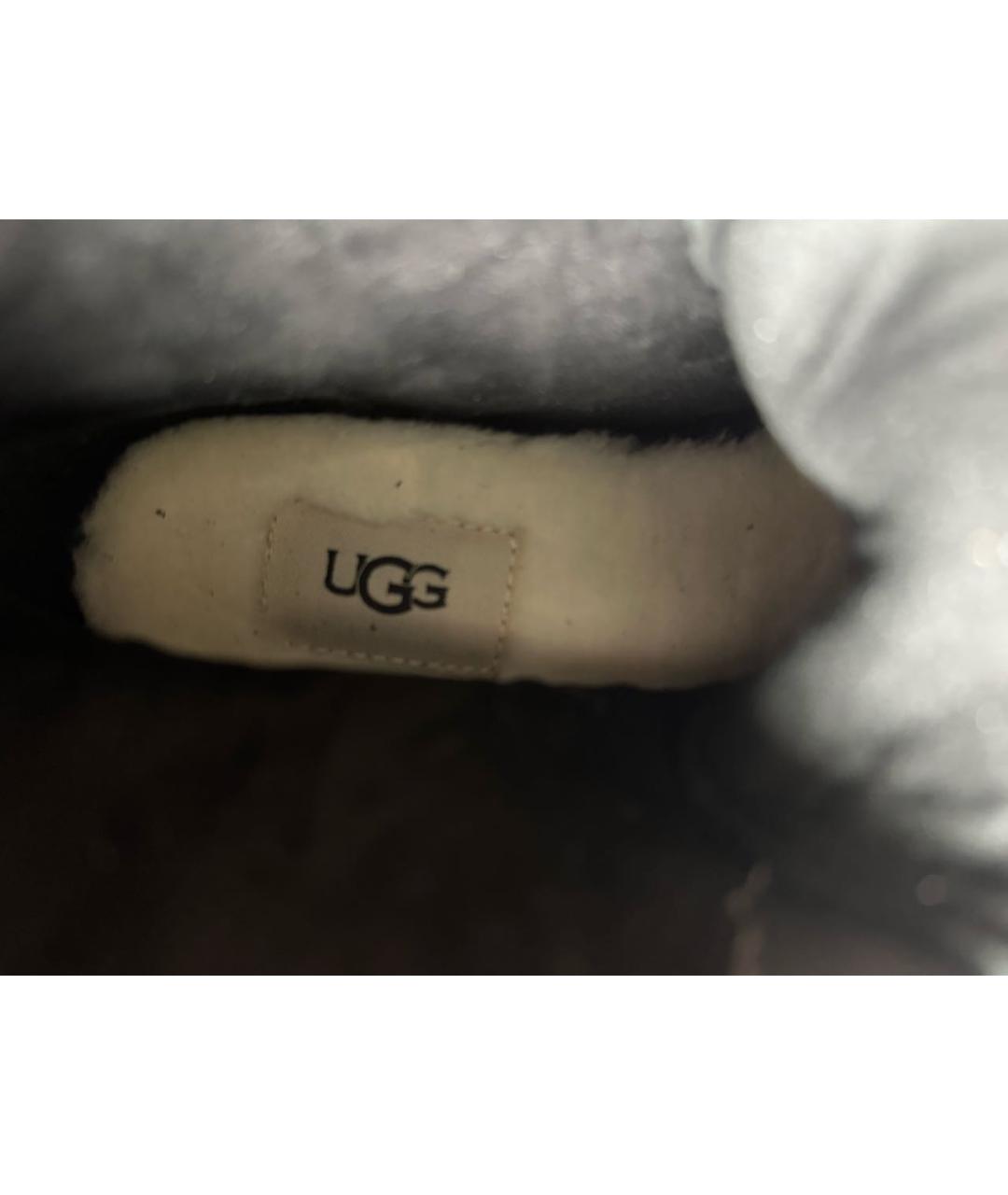 UGG AUSTRALIA Черные кожаные ботинки, фото 5