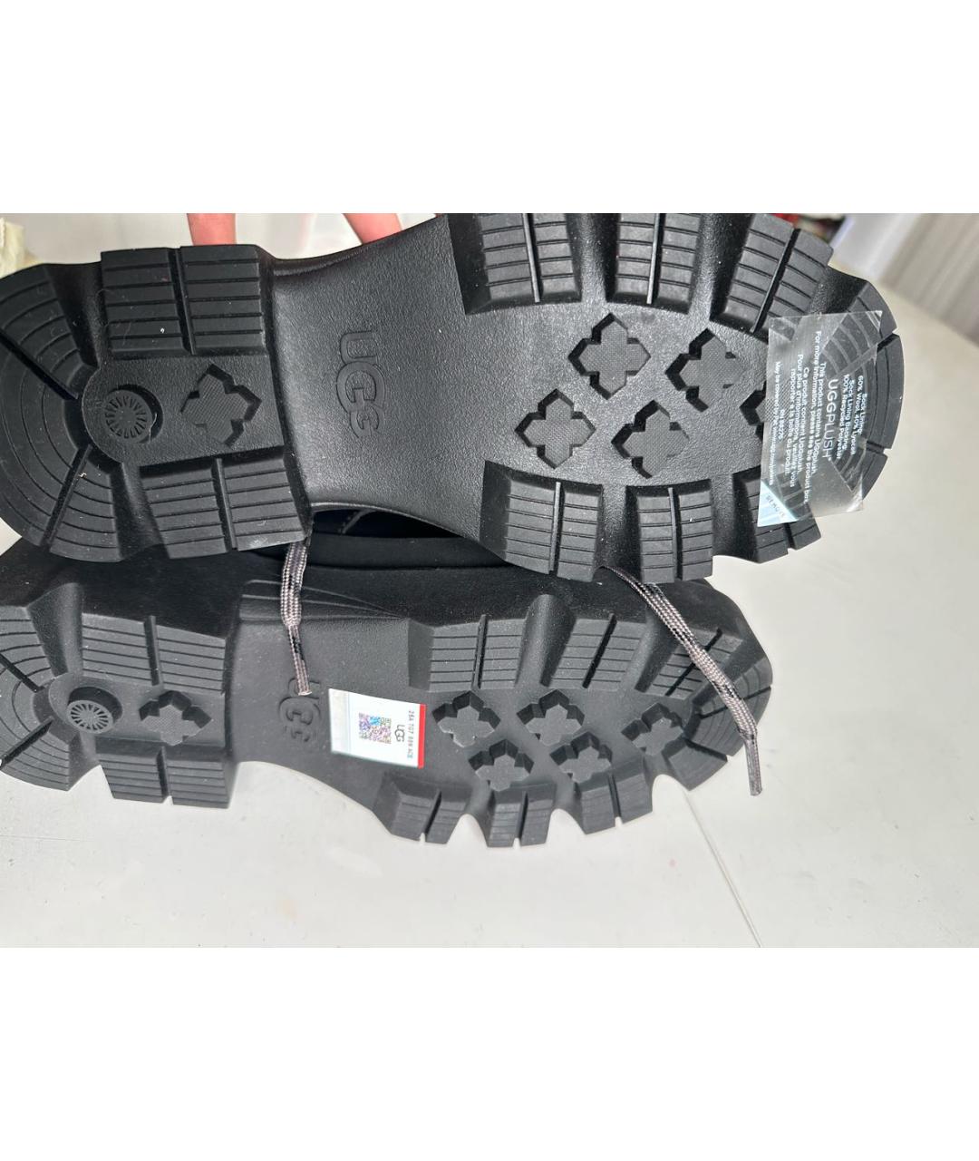 UGG AUSTRALIA Черные кожаные ботинки, фото 4