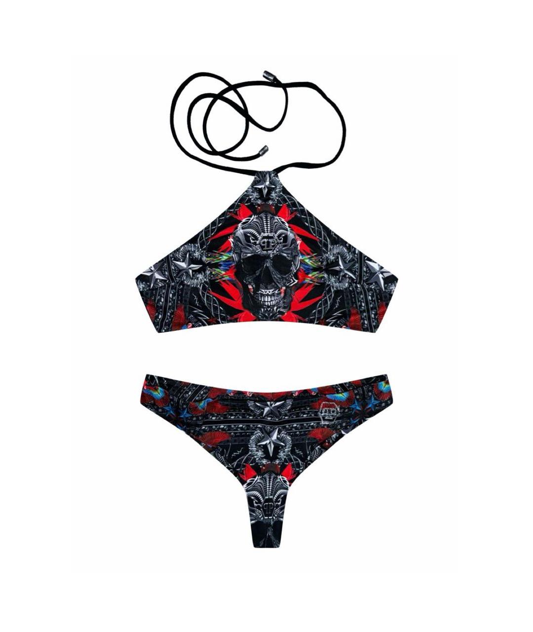 PHILIPP PLEIN Черный полиэстеровый купальник, фото 1