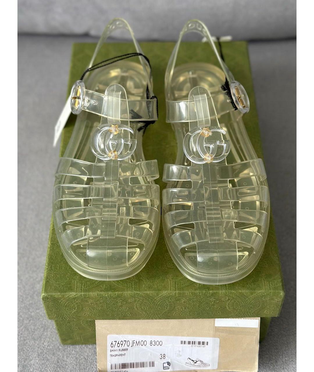 GUCCI Резиновые сандалии, фото 3