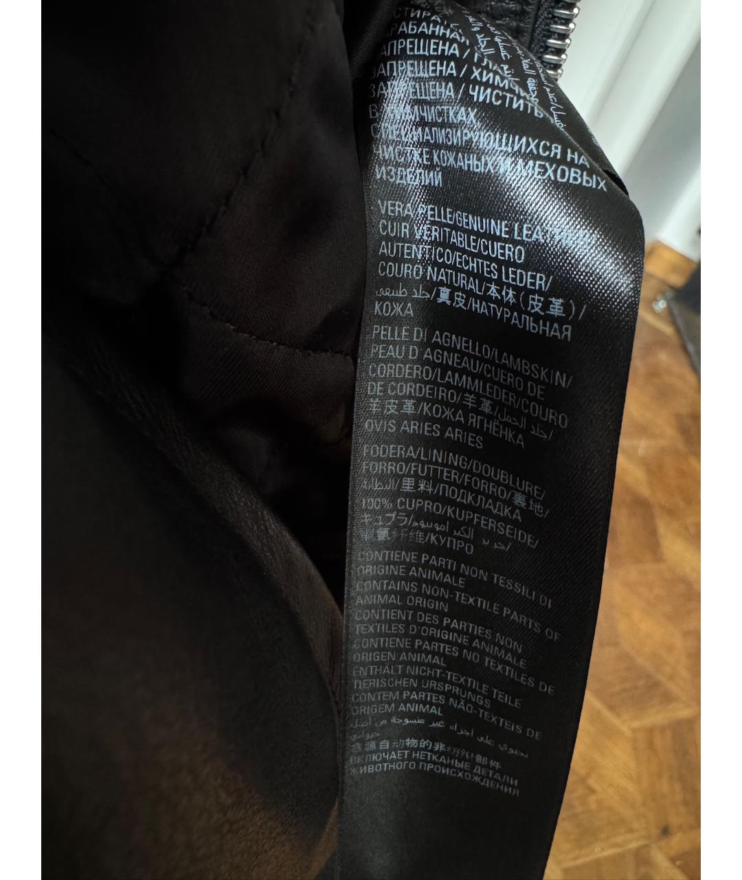 BALENCIAGA Черная кожаная куртка, фото 9