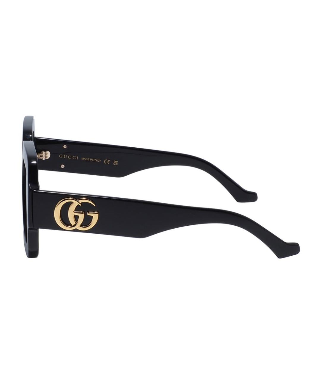 GUCCI Антрацитовые пластиковые солнцезащитные очки, фото 3