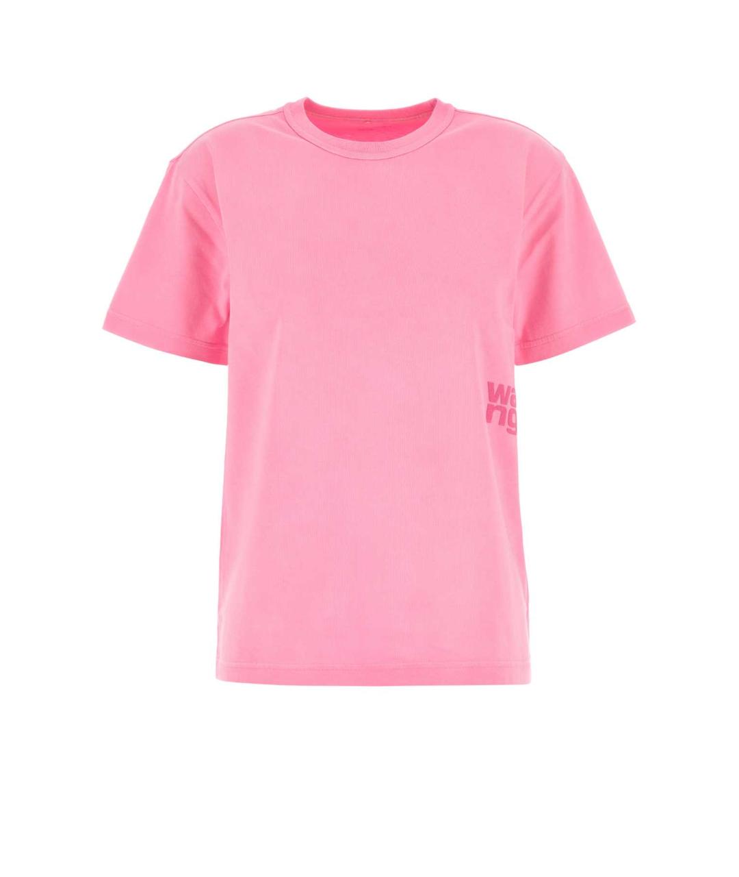 T BY ALEXANDER WANG Розовая хлопковая футболка, фото 1