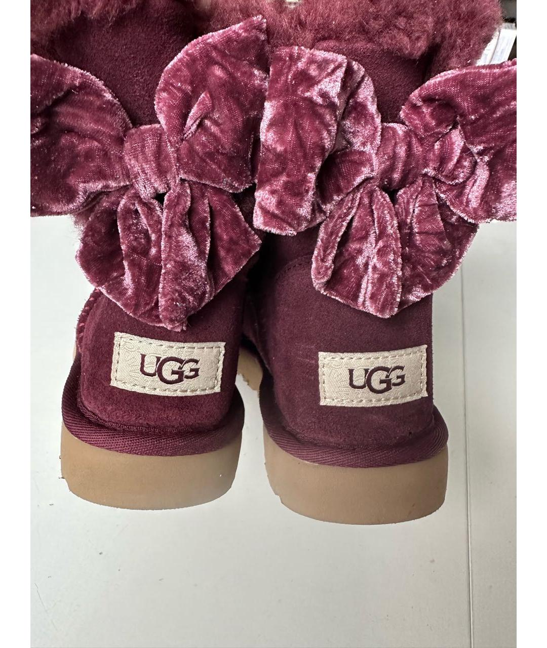 UGG AUSTRALIA Бордовые замшевые полусапоги, фото 3