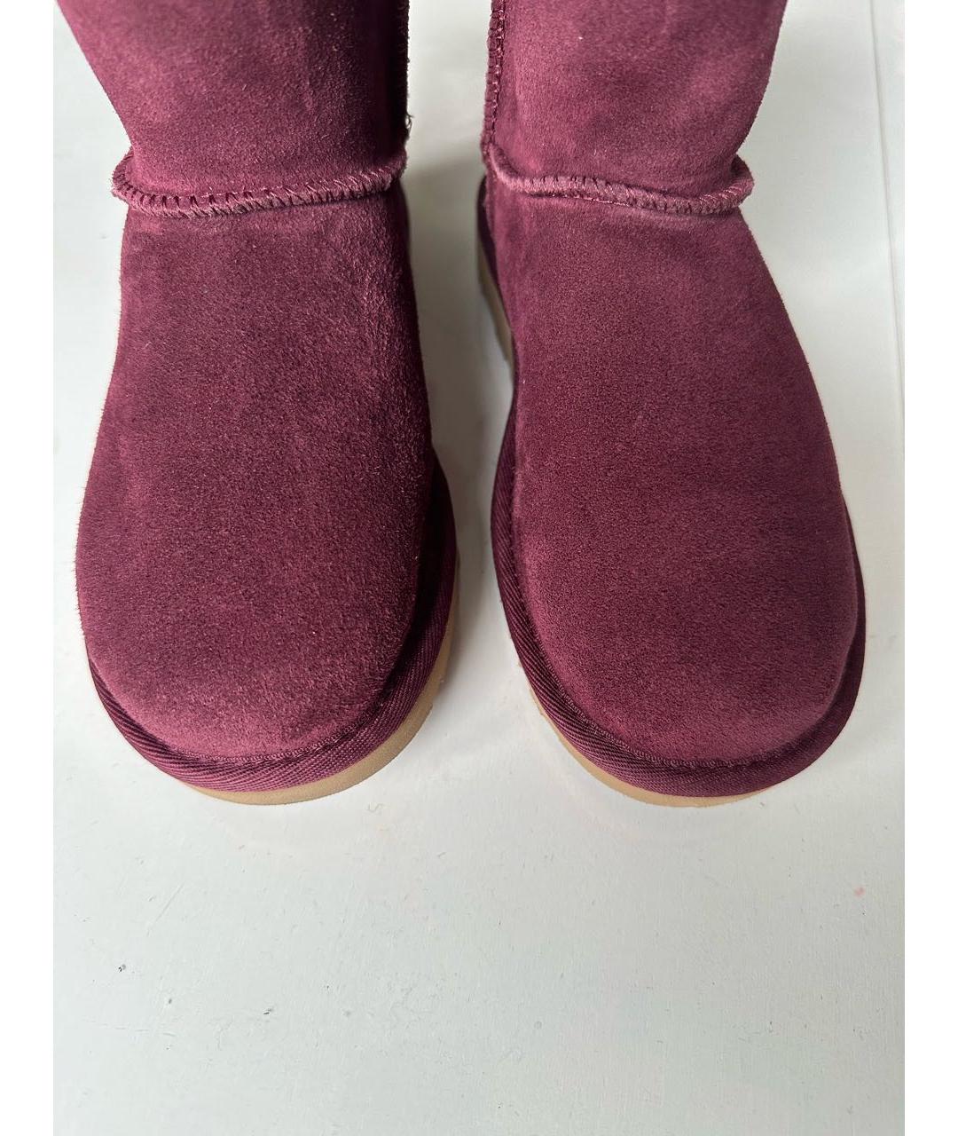 UGG AUSTRALIA Бордовые замшевые полусапоги, фото 2