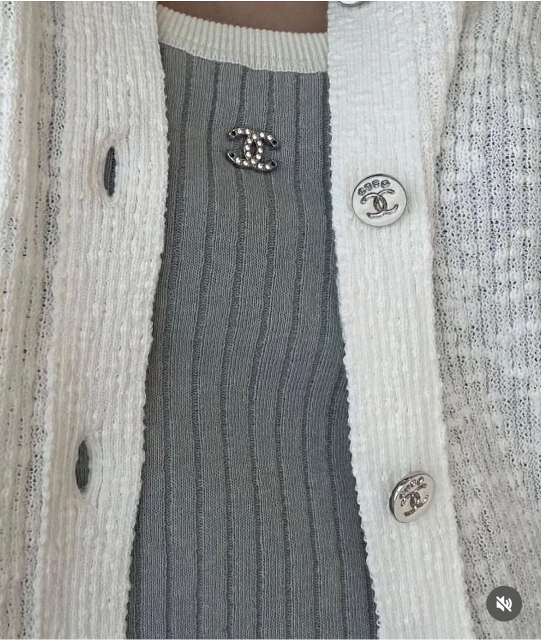 CHANEL Серая хлопковая футболка, фото 3