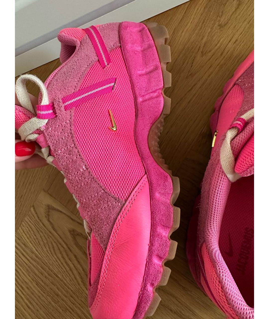 JACQUEMUS Розовые текстильные кроссовки, фото 2