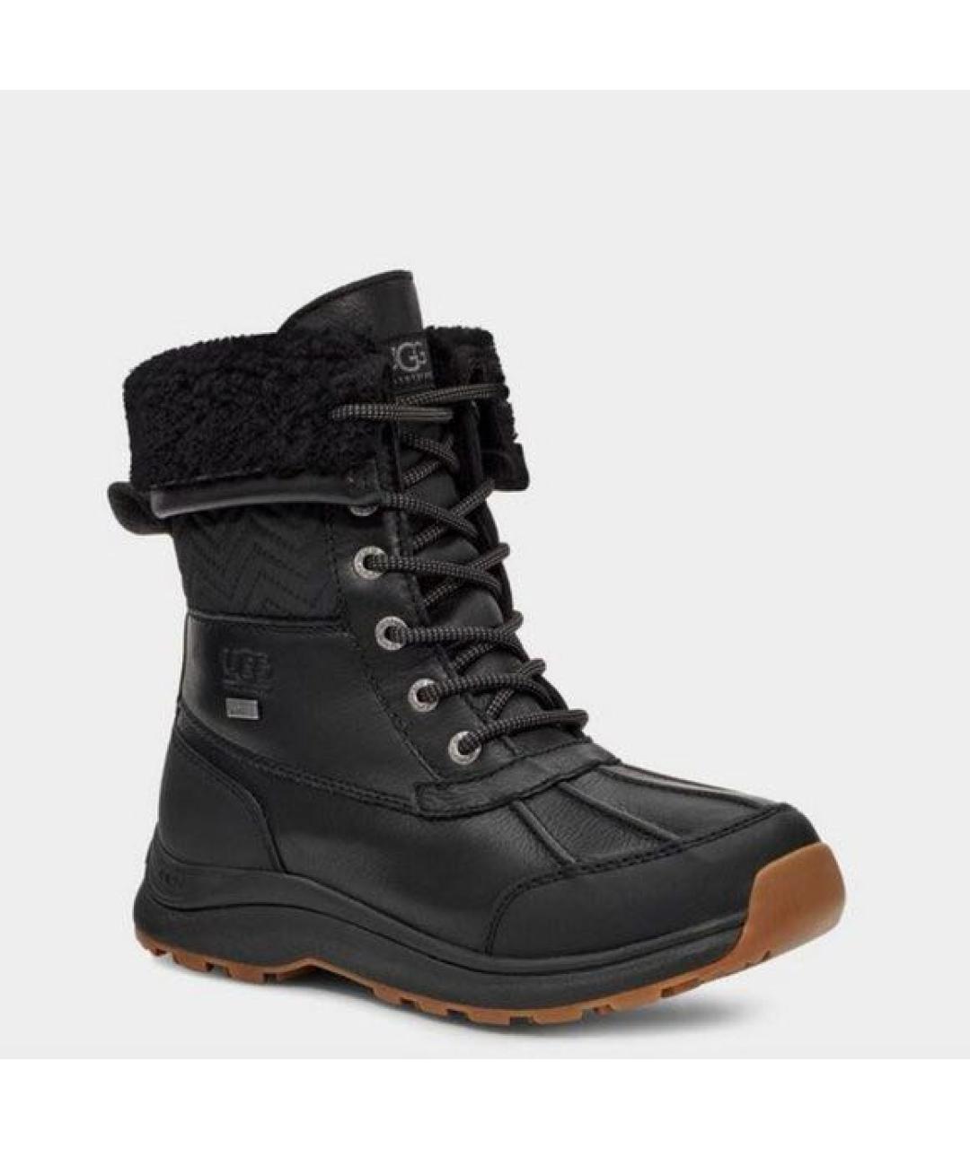 UGG AUSTRALIA Черные кожаные ботинки, фото 9