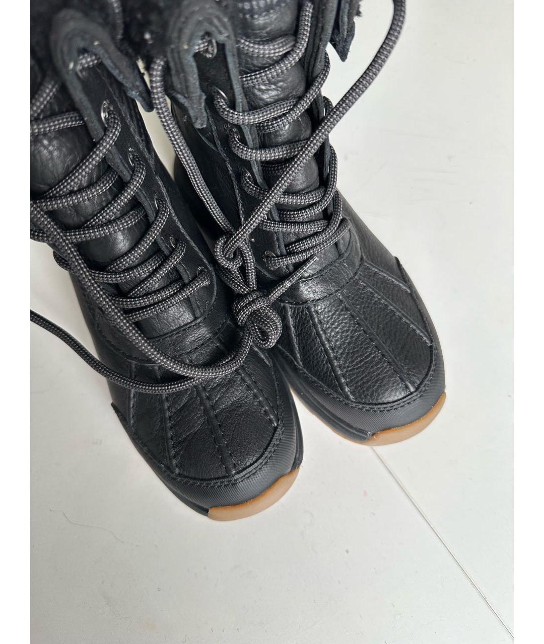 UGG AUSTRALIA Черные кожаные ботинки, фото 2