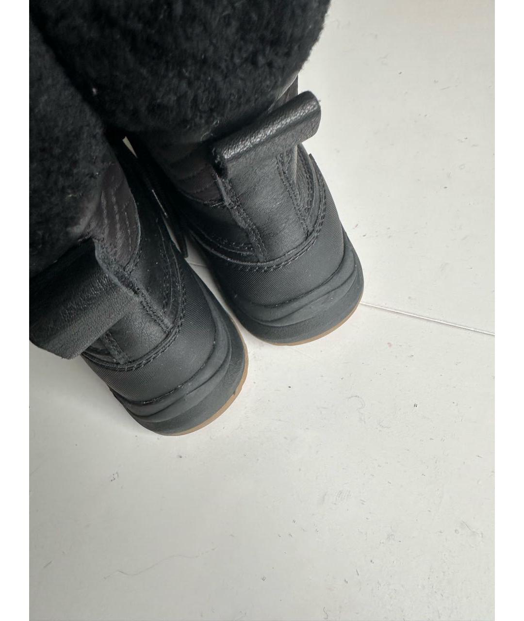 UGG AUSTRALIA Черные кожаные ботинки, фото 4