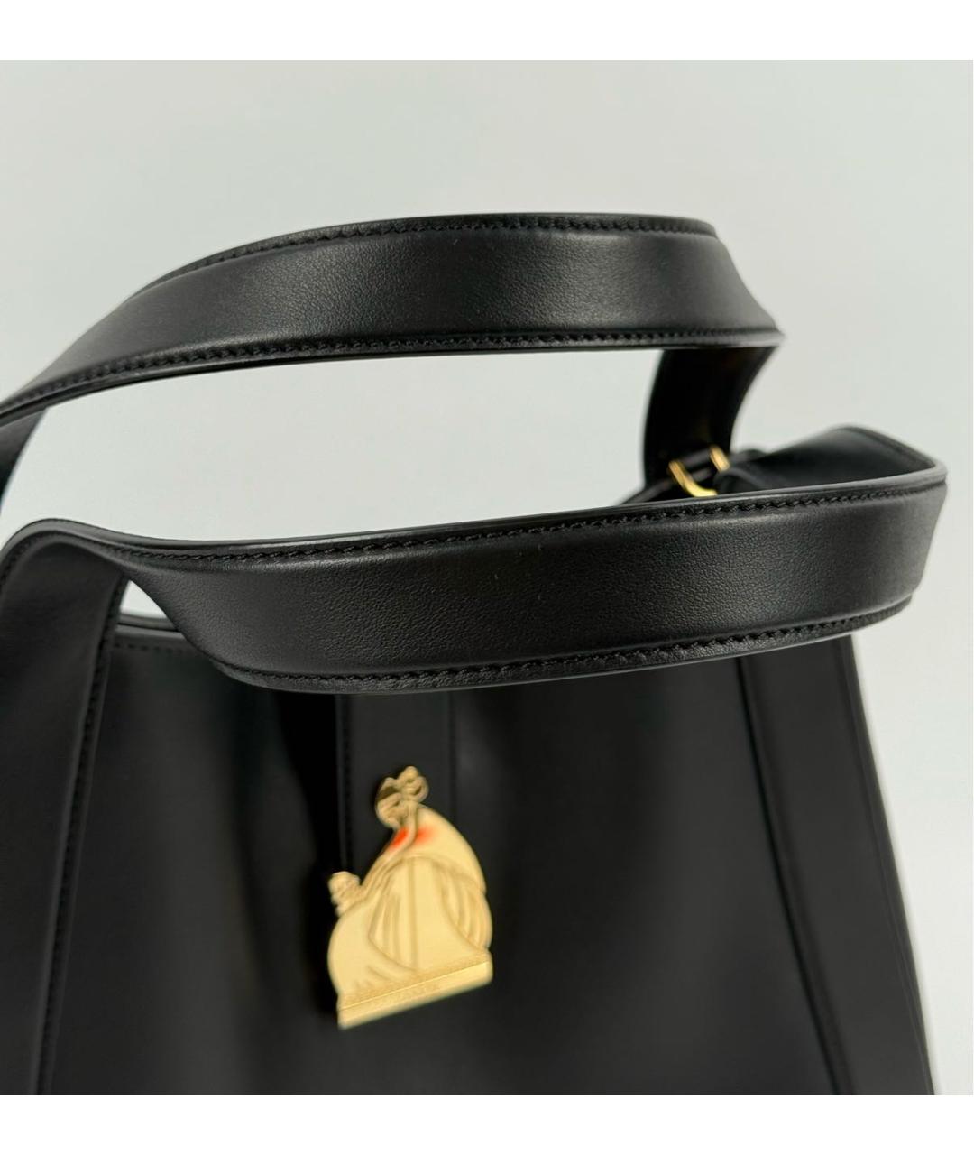 LANVIN Черная кожаная сумка тоут, фото 8