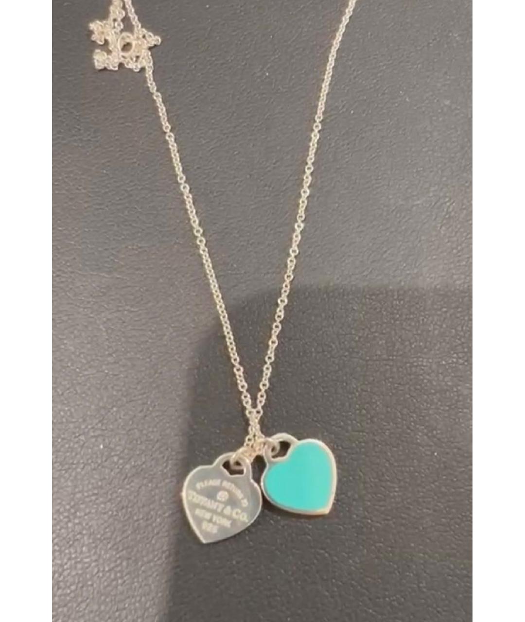 TIFFANY&CO Бирюзовая серебряная подвеска, фото 4