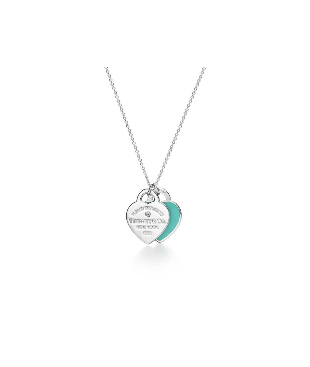 TIFFANY&CO Бирюзовая серебряная подвеска, фото 6
