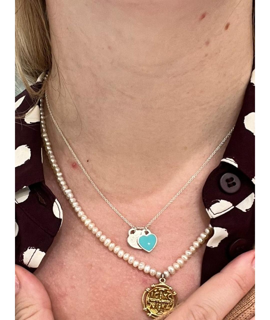 TIFFANY&CO Бирюзовая серебряная подвеска, фото 5