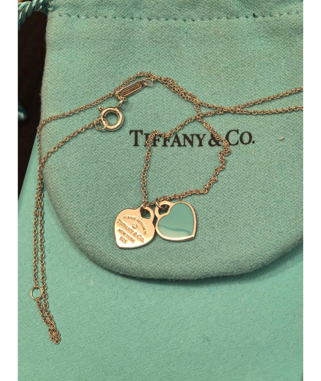 TIFFANY&CO Бирюзовая серебряная подвеска, фото 2