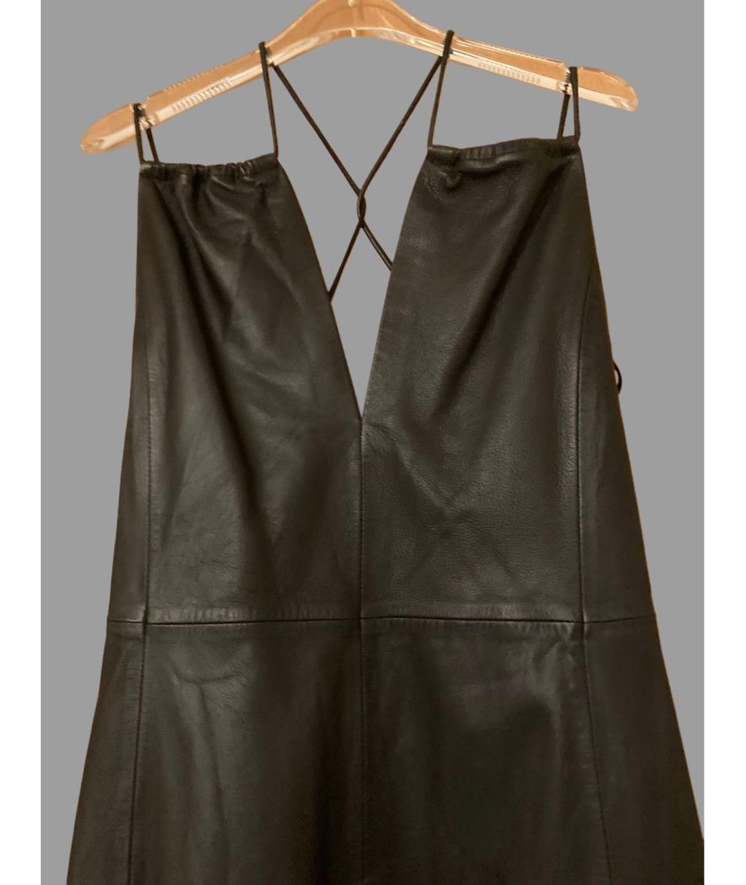 ACNE STUDIOS Черное кожаное платье, фото 2