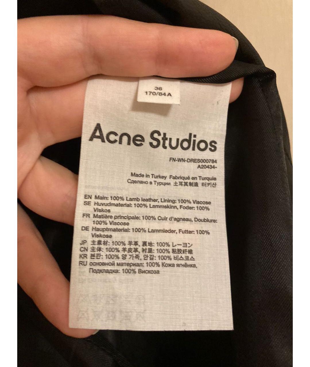 ACNE STUDIOS Черное кожаное платье, фото 6